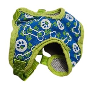 Dog harness blue green bone small chihuahua cat kitten Buckle pet walk